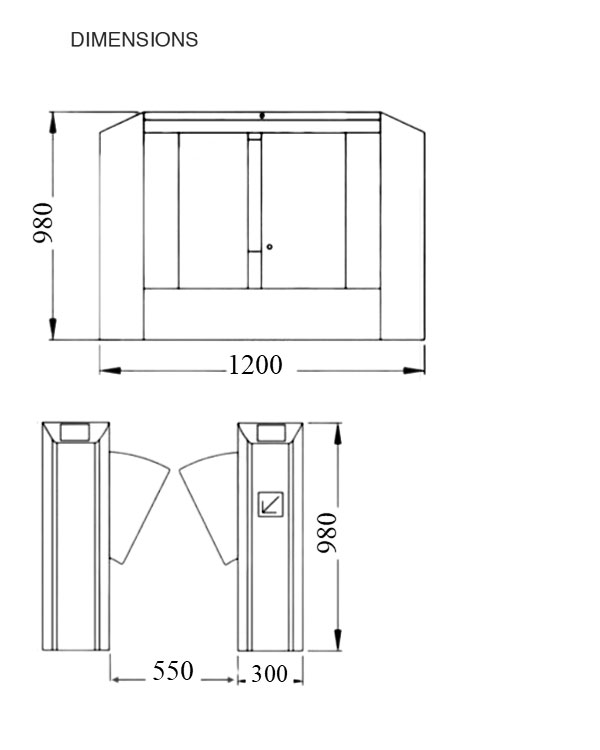 Flap Barrier Dimension, Flap Barrier Manufacturer India